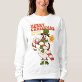 Sweet Holiday wünscht sich ein Candy Cane Weihnach Sweatshirt (Vorderseite)
