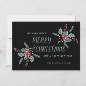 Sweet Holly Berry Weihnachten Non-Foto Black (Vorderseite)