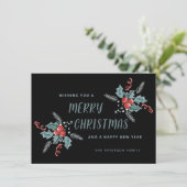 Sweet Holly Berry Weihnachten Non-Foto Black (Stehend Vorderseite)