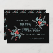 Sweet Holly Berry Weihnachten Non-Foto Black (Vorne/Hinten)