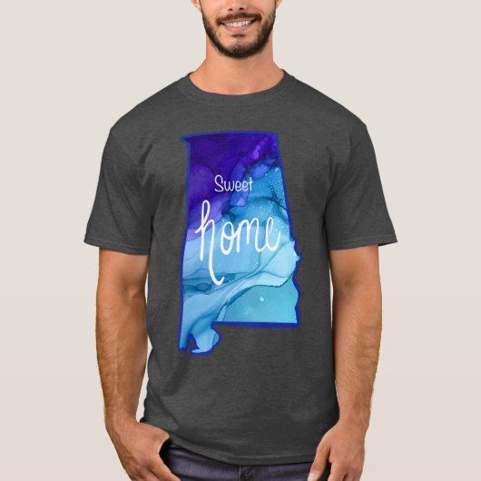 Sweet Home Alabama made from Original Alcohol Ink T-Shirt (Vorderseite)