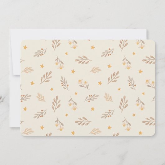 Sweet Honey Bear Baby Shower Einladung (Rückseite)