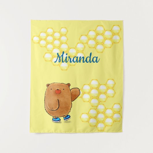 Sweet Honey Bear Wandteppich (Vorderseite)