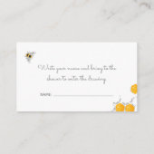 Sweet Honey Bee Baby Duwer Windelwaschkarte Begleitkarte (Rückseite)