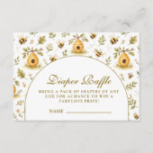 Sweet Honey Bee Baby Shower Diapper Raffle Begleitkarte (Vorderseite)