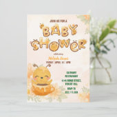 Sweet Honey Bee Baby Shower Invitation Einladung (Stehend Vorderseite)