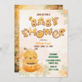 Sweet Honey Bee Baby Shower Invitation Einladung (Vorne/Hinten)