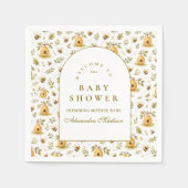 Sweet Honey Bee Baby Shower Serviette (Vorderseite)