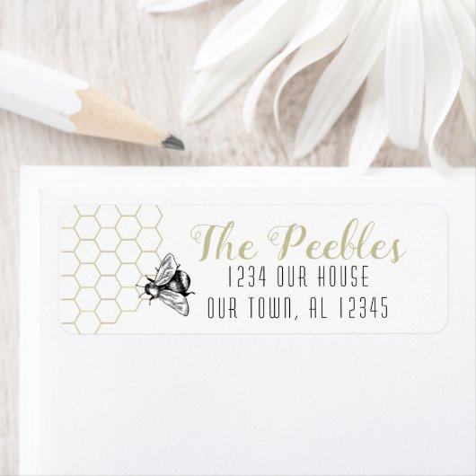 Sweet Honey Bee Custom Address Labels (Insitu)
