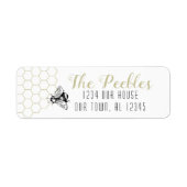 Sweet Honey Bee Custom Address Labels (Vorne)