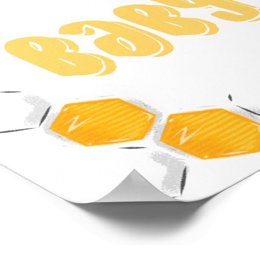 Sweet Honey Bee Gender Neutral Baby Dusche Willkom Poster (Ecke)