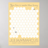 Sweet Honey Bee Guestbook Poster - WÄHLENFARBE (Vorne)