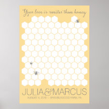 Sweet Honey Bee Guestbook Poster - WÄHLENFARBE