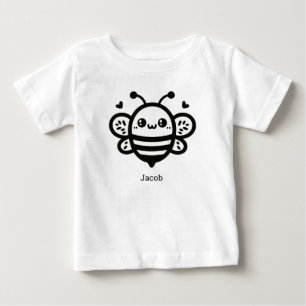 Sweet Honey Bee - Kawaii Kinderzimmer Line Art Baby T-shirt