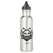 Sweet Honey Bee - Kawaii Kinderzimmer Line Art Edelstahlflasche (Links)