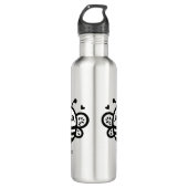 Sweet Honey Bee - Kawaii Kinderzimmer Line Art Edelstahlflasche (Vorderseite)