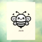 Sweet Honey Bee - Kawaii Kinderzimmer Line Art Fensteraufkleber (Blatt 3)