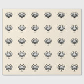 Sweet Honey Bee - Kawaii Kinderzimmer Line Art Geschenkpapier (Flach)