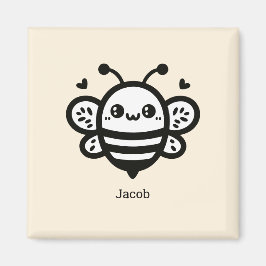 Sweet Honey Bee - Kawaii Kinderzimmer Line Art Magnet