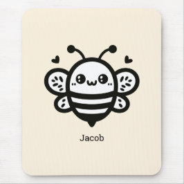 Sweet Honey Bee - Kawaii Kinderzimmer Line Art Mousepad