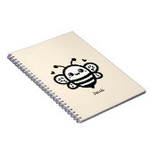 Sweet Honey Bee - Kawaii Kinderzimmer Line Art Notizblock (Rechte Seite)