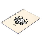 Sweet Honey Bee - Kawaii Kinderzimmer Line Art Notizblock (Linke Seite)