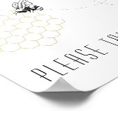 Sweet Honey Bee Party Decke Gefallen Zeichen Poster (Ecke)