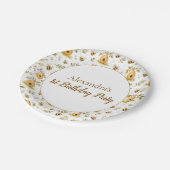 Sweet Honey Bee Wild One Birthday Pappteller (Schrägansicht)
