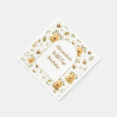 Sweet Honey Bee Wild One Birthday Serviette (Ecke)