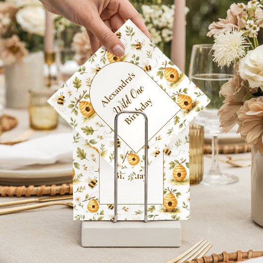 Sweet Honey Bee Wild One Birthday Serviette