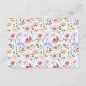 Sweet Honey Bee Wildblumen Diaper Raffle Ticket Begleitkarte (Rückseite)