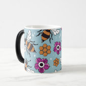 Sweet Honey Bees Pattern Verwandlungstasse (Vorderseite Links)