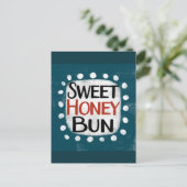 Sweet Honey Bun Postcard Postkarte (Stehend Vorderseite)