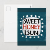 Sweet Honey Bun Postcard Postkarte (Vorne/Hinten)