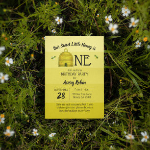 Sweet Honey ist ein erster Geburtstag Einladung