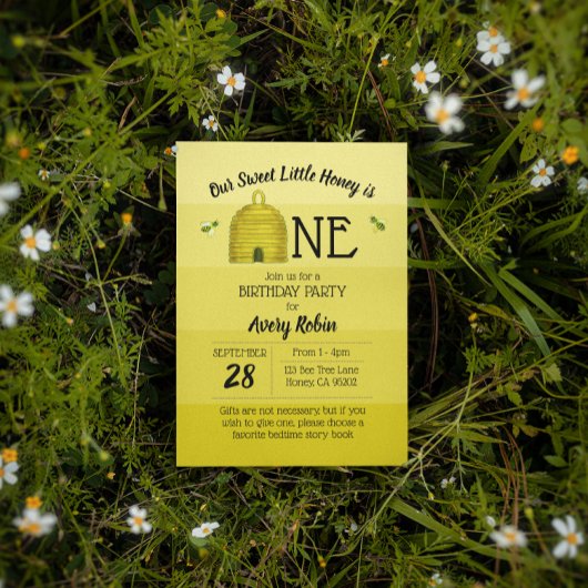 Sweet Honey ist ein erster Geburtstag Einladung