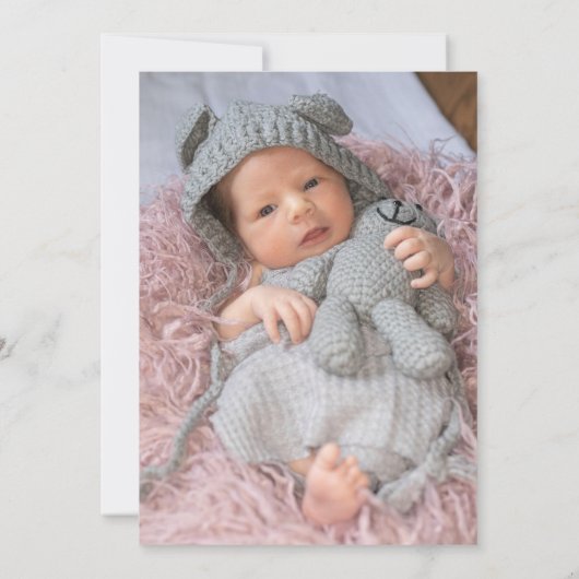 Sweet Honey Niedlich New Baby Foto Geburtserklärun Ankündigung (Rückseite)