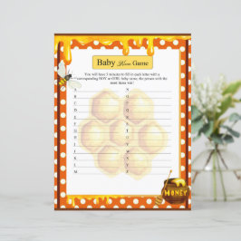 Sweet Honeybee Baby Dusche Name Game