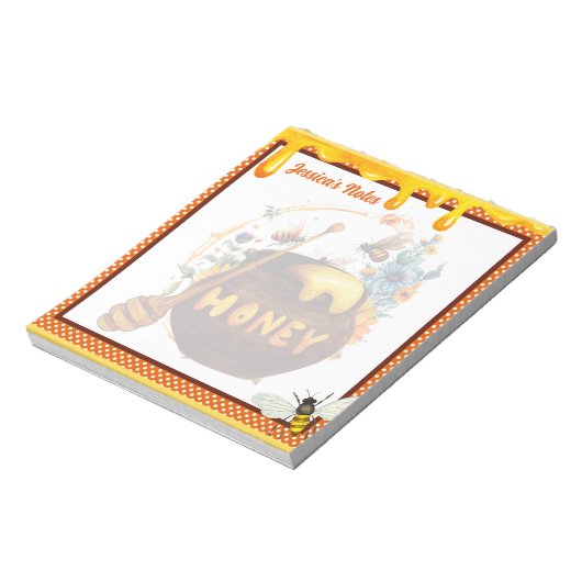 Sweet Honeybee Baby Dusche Notizblock (Rotiert)