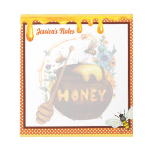 Sweet Honeybee Baby Dusche Notizblock