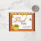 Sweet Honeybee Baby Dusche Vielen Dank Note Card Mitteilungskarte (Vorderseite/Rückseite Beispiel)