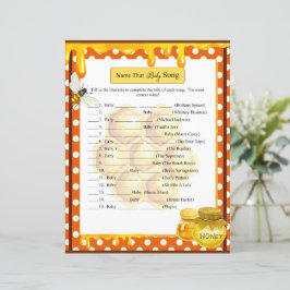Sweet Honeybee Baby Shower Baby Song Game