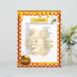 Sweet Honeybee Baby Shower Candy Match Game