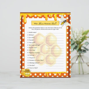 Sweet Honeybee Baby Shower kennt Mommy Game