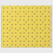 Sweet Honeycomb Bee Yellow Baby Dusche Geburtstag Geschenkpapier (Flach)