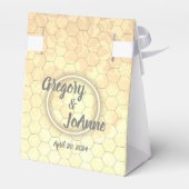 Sweet Honeycomb Gastgeschenk Hochzeit Geschenkschachtel (Rückseite)