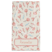 Sweet Hübsch Pink Candy Lollipops Niedlich Kleine Geschenktüte (Vorderseite)