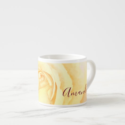 Sweet Hübsch Yellow Rose Espressotasse (Vorderseite Rechts)