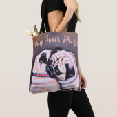 Sweet Hug deinen Mops Tote Bag Tasche (Von Nahem)