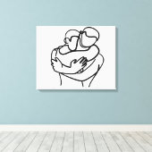 Sweet Hug Embrace Leinwanddruck (Insitu (Holzboden))